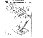 Kenmore 11086574110 top and console parts diagram