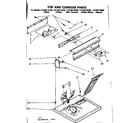 Kenmore 11086578400 top and console parts diagram