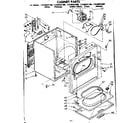 Kenmore 11086581700 cabinet parts diagram