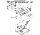 Kenmore 11086582300 top and console parts diagram
