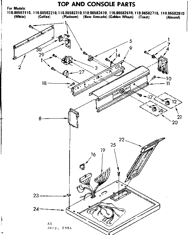 TOP AND CONSOLE PARTS