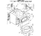 Kenmore 11086584800 cabinet parts diagram
