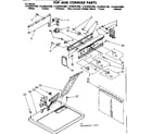 Kenmore 11086592100 top and console parts diagram