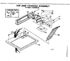 Kenmore 11087015100 top and console asm diagram