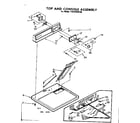 Kenmore 11087030100 top and console parts diagram