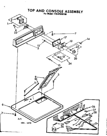 Top and console parts