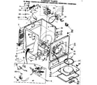 Kenmore 11087071410 cabinet parts diagram