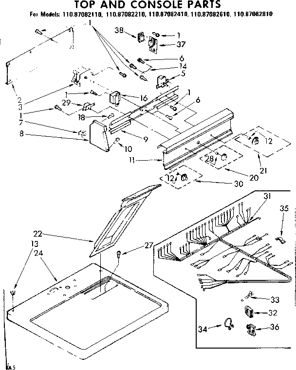 Top and console parts