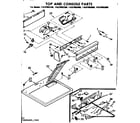 Sears 11087093200 top and console parts diagram