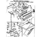 Sears 11087094210 top and console assembly diagram