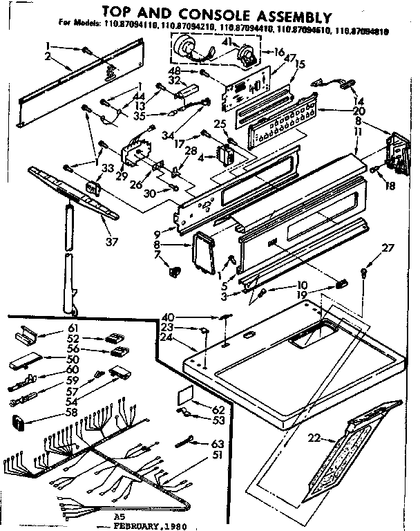 Top and console assembly