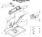 Sears 11087130110 top and console parts diagram