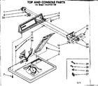 Sears 11087151100 top and console parts diagram