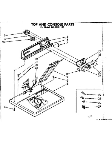 Top and console parts