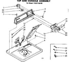 Sears 11087155100 top and console assembly diagram