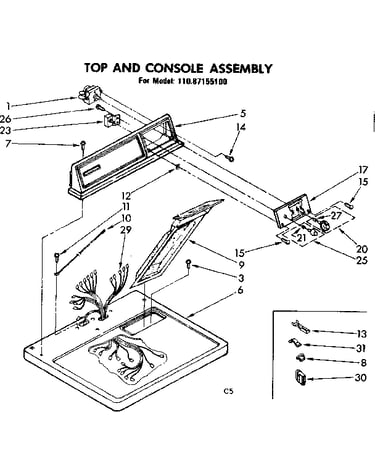 Top and console assembly