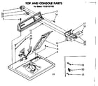 Sears 11087157100 top and console parts diagram