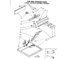 Sears 11087160610 top and console parts diagram