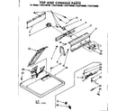 Sears 11087165100 top and console parts diagram