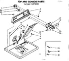 Sears 11087166100 top and console parts diagram
