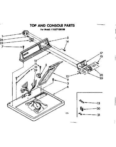 Top and console parts