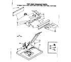 Sears 11087171400 top and console parts diagram