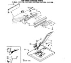Sears 11087172200 top and console parts diagram