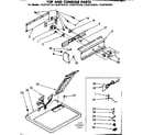 Sears 11087181810 top and console parts diagram