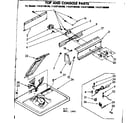 Sears 11087185800 top and console parts diagram