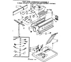 Sears 11087194610 top and console parts diagram