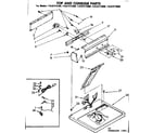 Kenmore 11087273100 top and console parts diagram