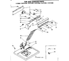 Kenmore 11087274100 top and console parts diagram