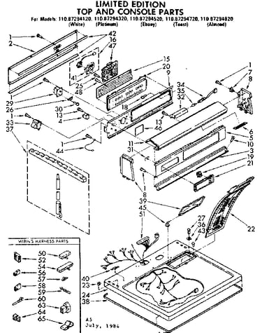 Top and console parts