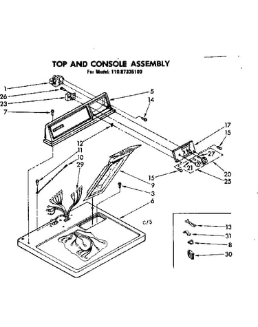 Top and console assembly
