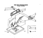 Sears 11087340100 top and console parts diagram