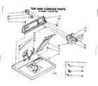 Sears 11087351100 top and console parts diagram