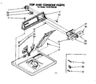 Sears 11087356100 top and console parts diagram