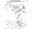 Sears 11087373100 top and console parts diagram