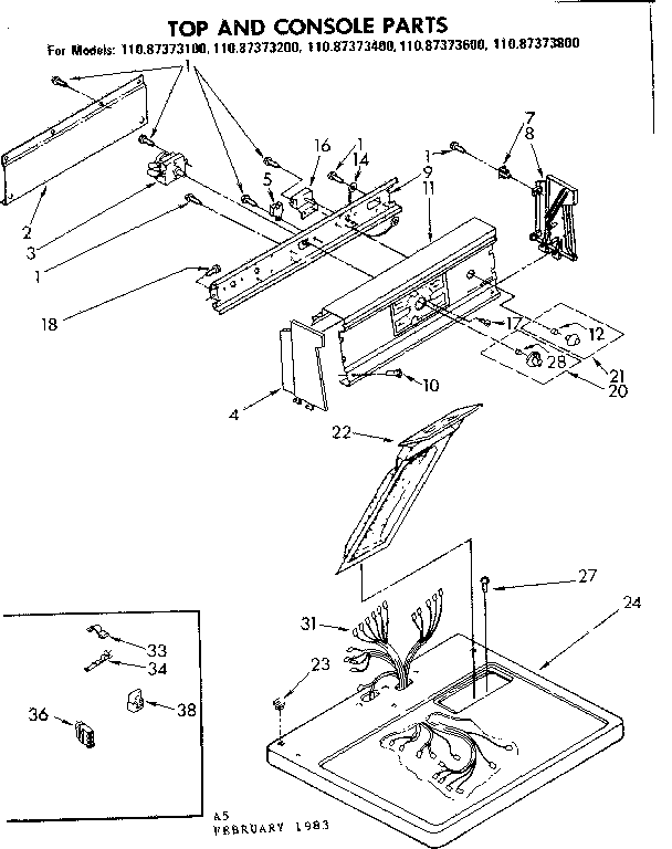 Top and console parts
