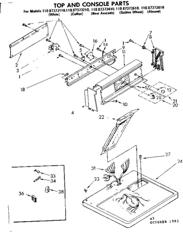 Top and console parts