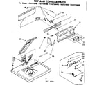 Sears 11087375100 top and console parts diagram
