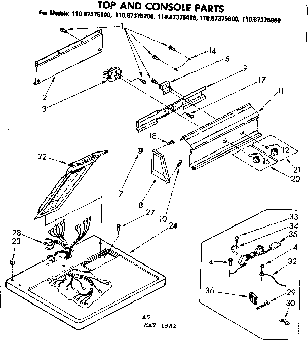 TOP AND CONSOLE PARTS