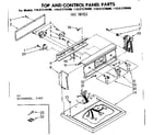Kenmore 11087379200 top and control panel parts diagram