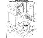 Kenmore 11087379800 cabinet and motor parts diagram