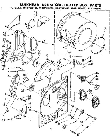 Bulkhead drum & heater box parts
