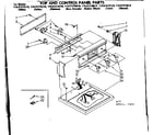 Sears 11087379310 top and control panel parts diagram
