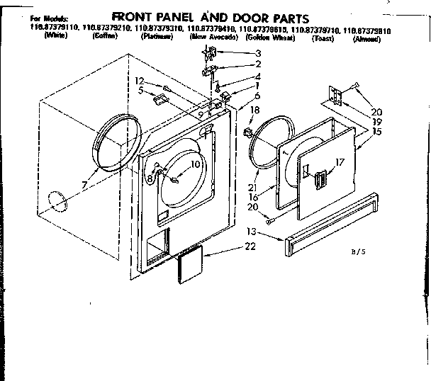 FRONT PANEL AND DOOR PARTS