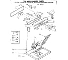 Sears 11087381800 top and console parts diagram