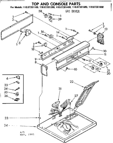Top and console parts
