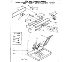Sears 11087381210 top and console parts diagram